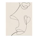Continuous Line Art Face Drawing Floral Shapes (Print Only) thumbnail