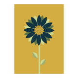 Scandinavian Folk Minimalist Flower Yellow Mustard (Print Only) thumbnail
