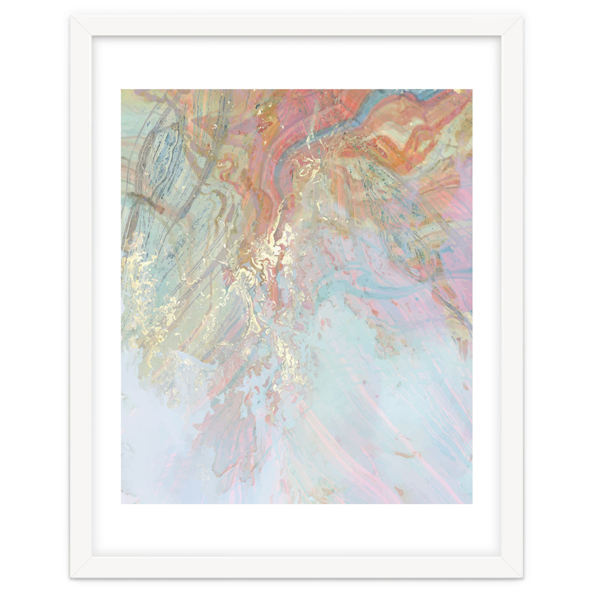 Marble Luxe, Abstract Nature Bohemian Texture, Blush Gold Scandanavian Pastel Neutral