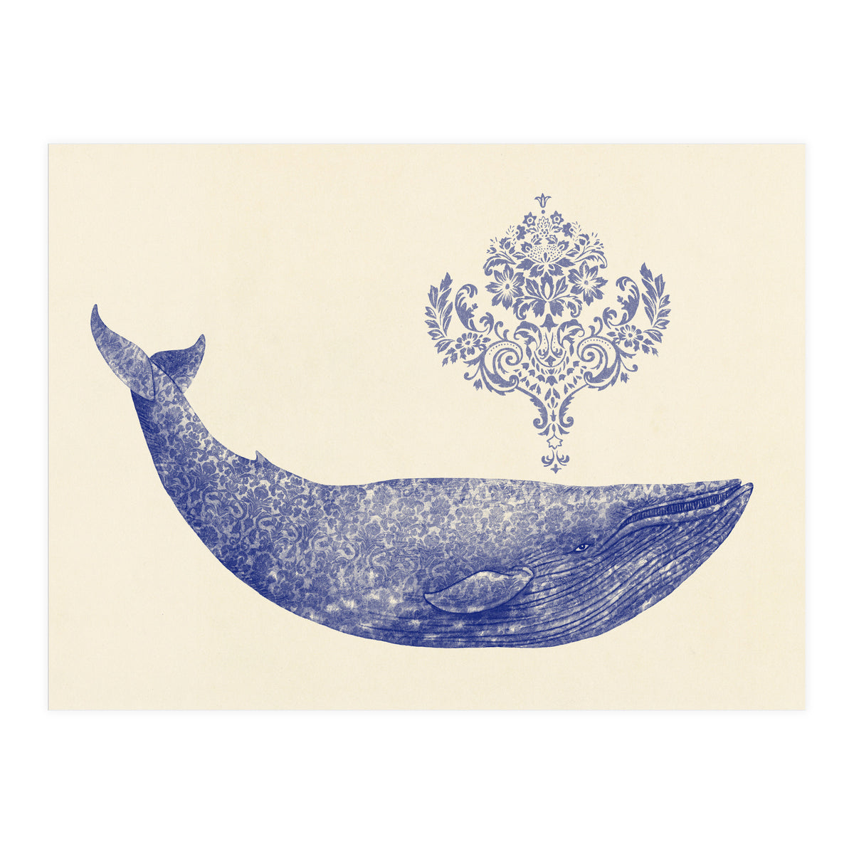 Damask Whale (Print Only)