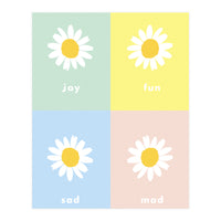 emotions - colorful - pop flower - joy - mad- sad - fun (Print Only)