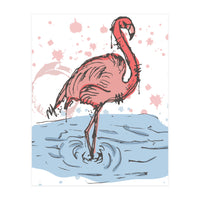 Flamingo Scribble sketch (Print Only)