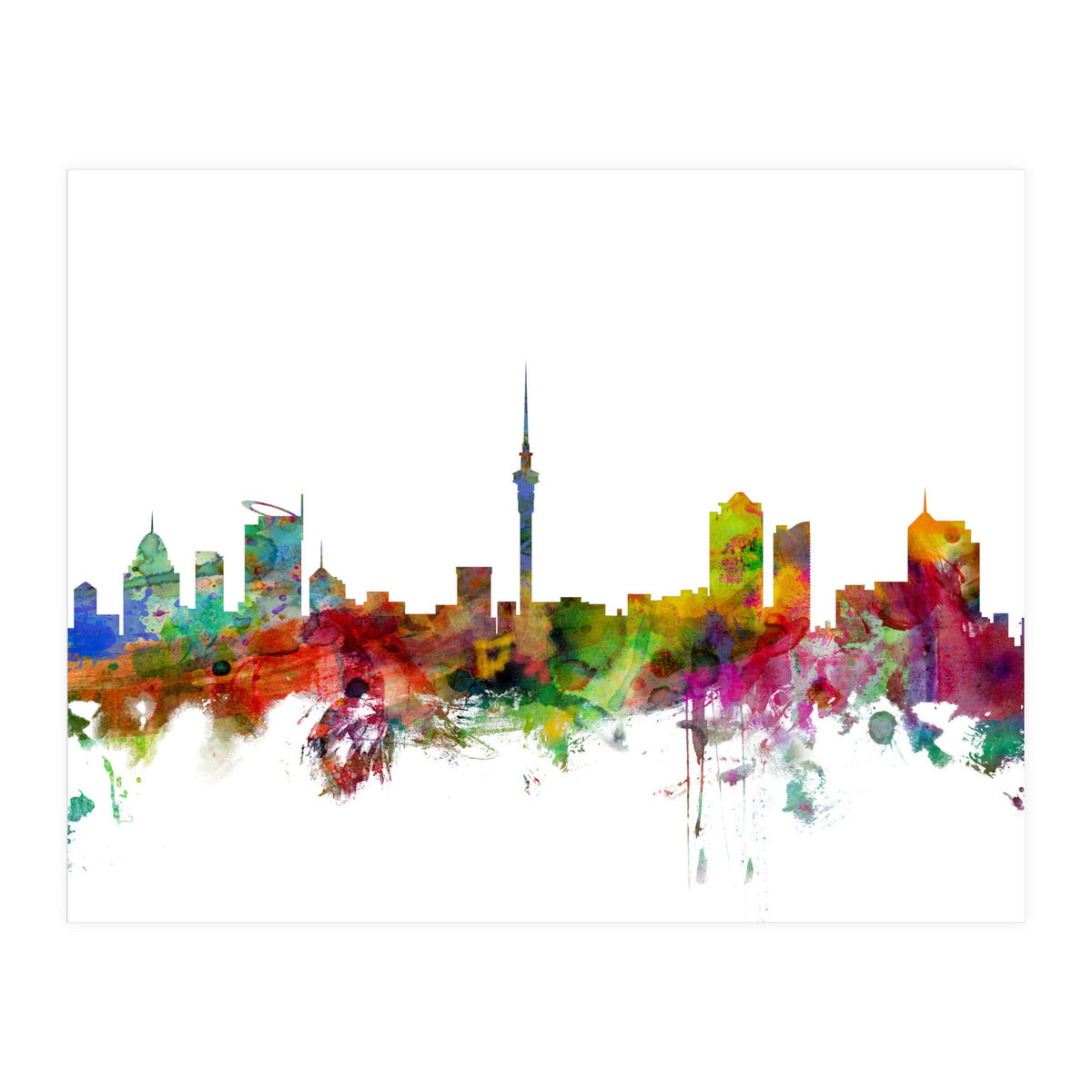 Auckland New Zealand Skyline (Print Only)