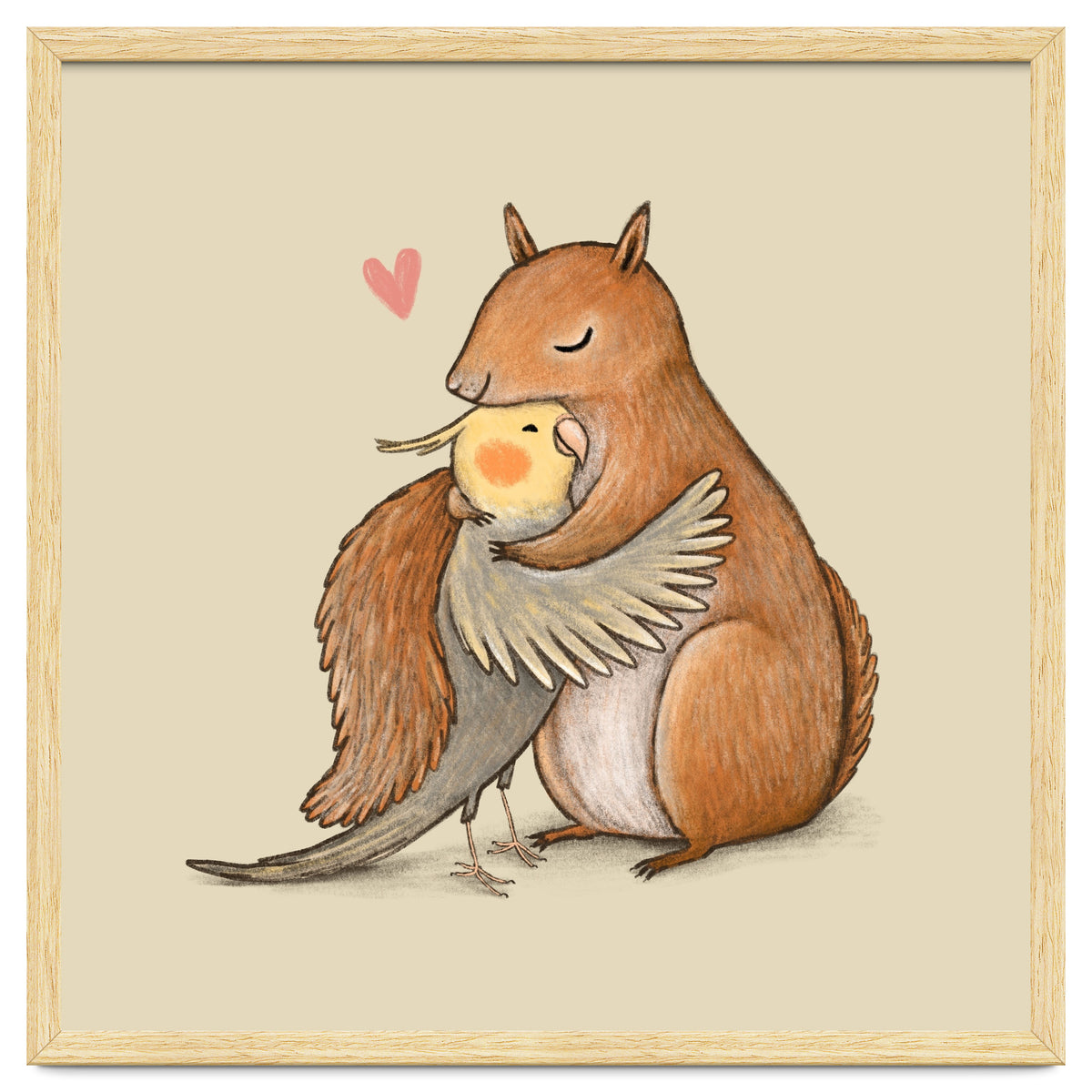 Cockatiel And Squirrel