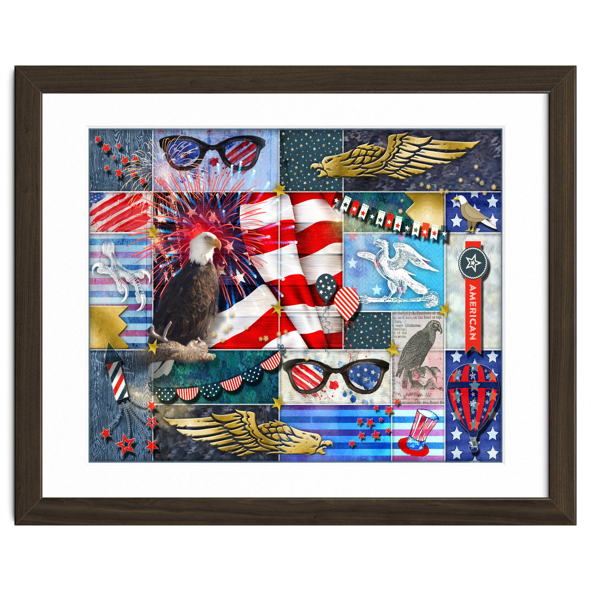 Americana Eagles Collage