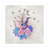 Floral Alcedo Atthis  (Print Only) thumbnail