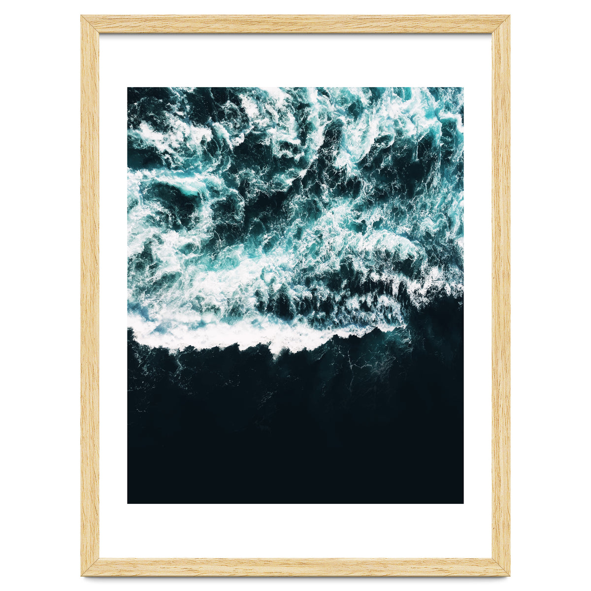 Oceanholic, Sea Waves Dark Photography, Nature Ocean Landscape Travel Eclectic Graphic Design