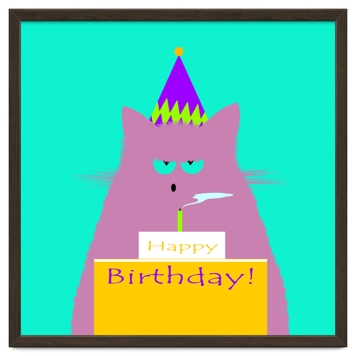 Birthday Lilac Cat