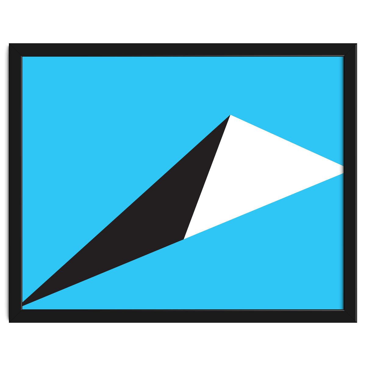 Geometric Shapes No. 70 - sky blue & black