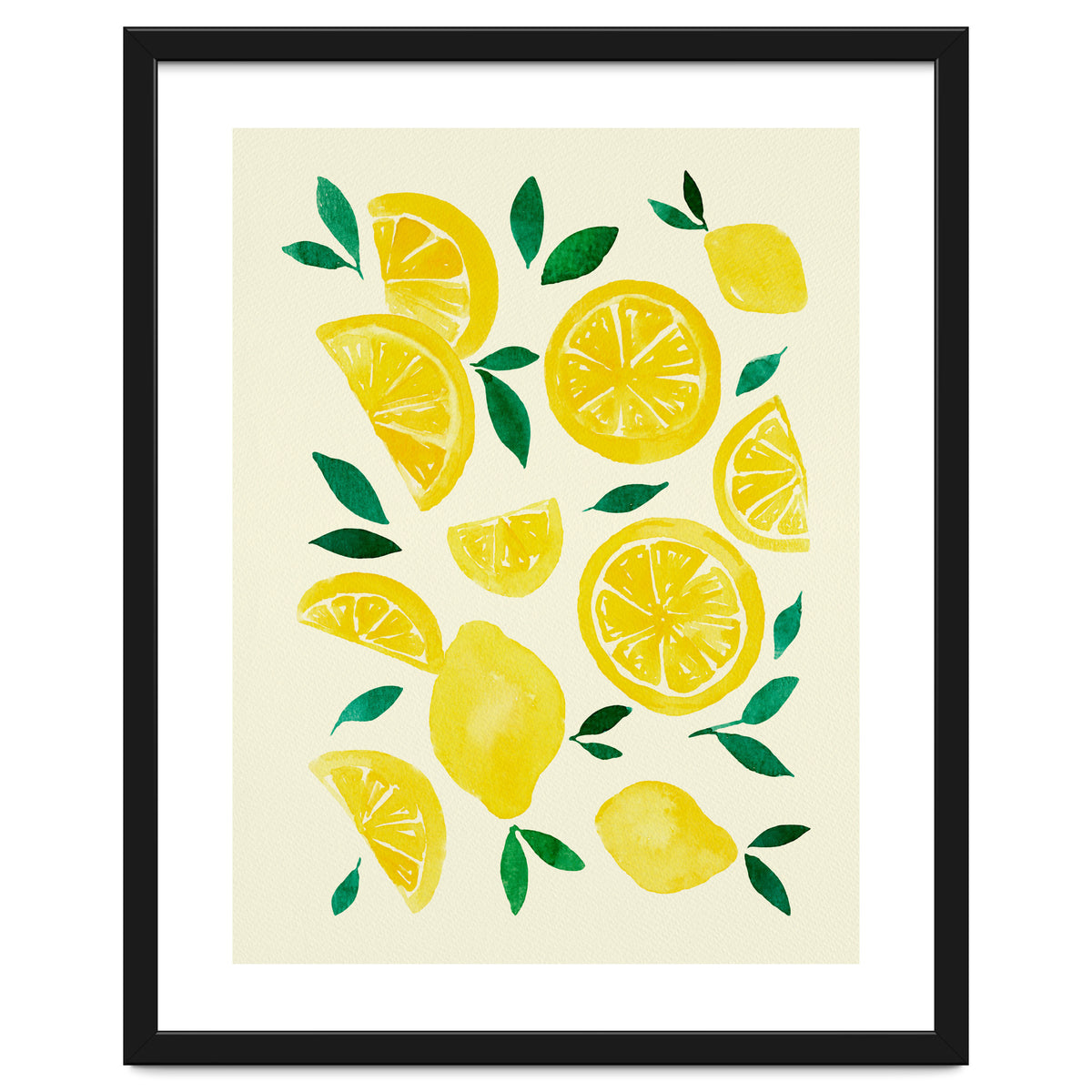 Watercolor lemons