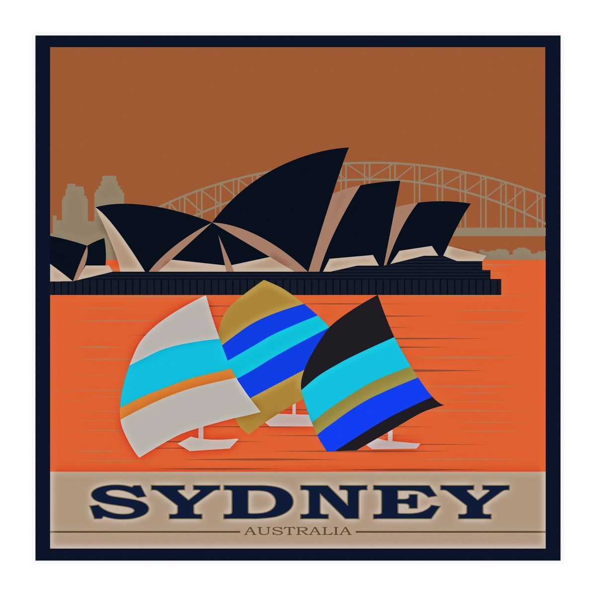 Sydney Australia Travel Poster  (Print Only)