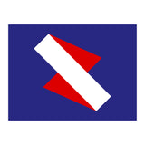 Geometric Shapes No. 68 - red & royal blue (Print Only) thumbnail