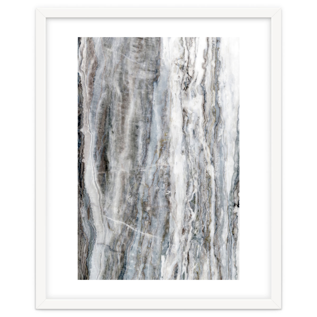 Marble Landscape II Blue and White