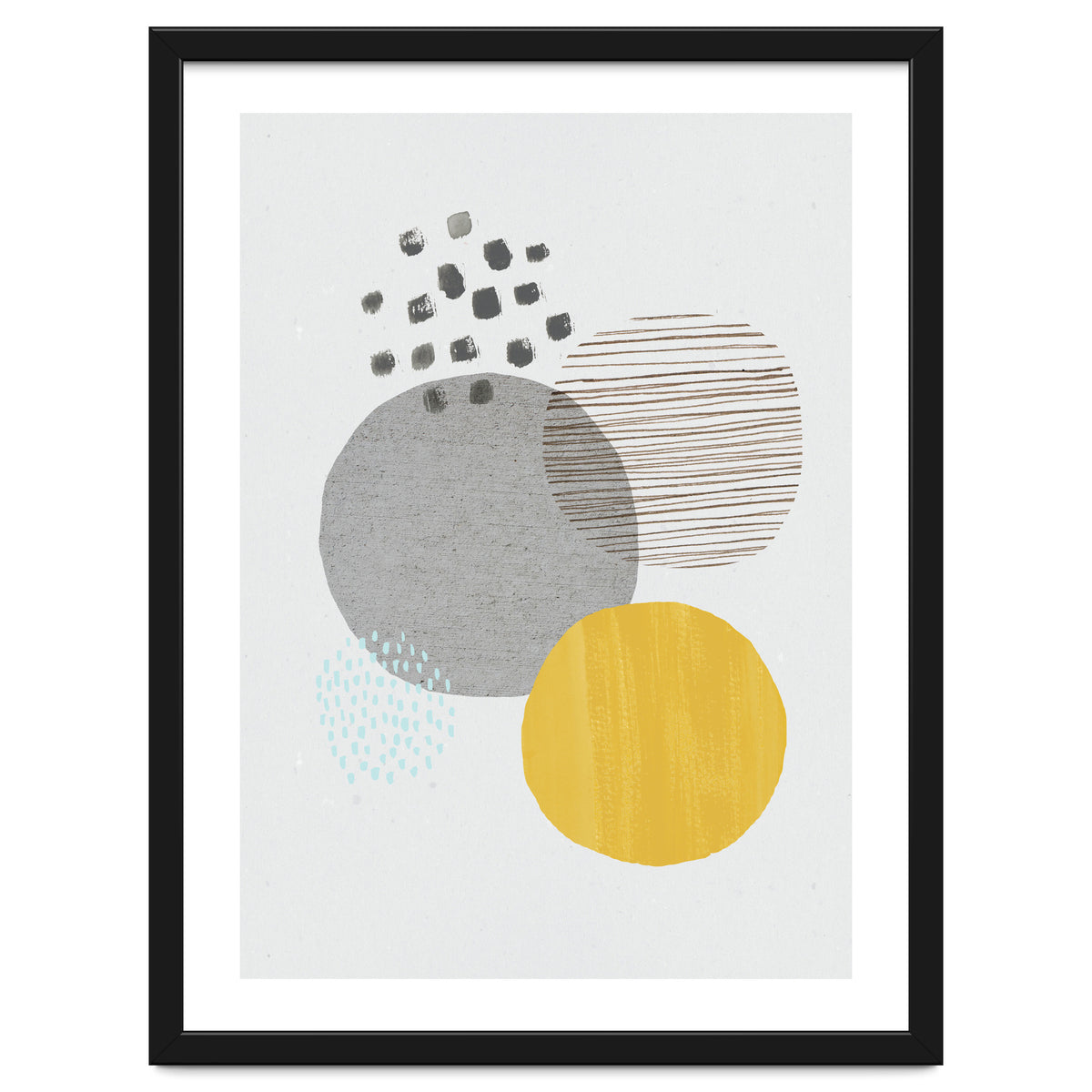 Abstract Mustard And Grey