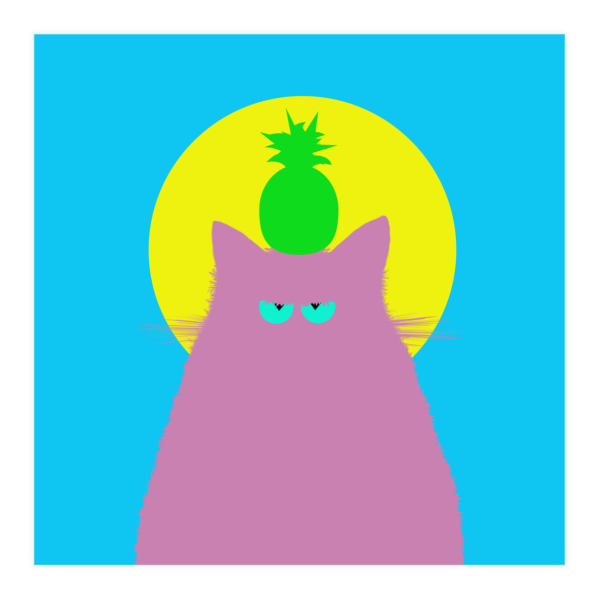 Tropical Lilac Cat  (Print Only)