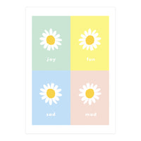 emotions - colorful - pop flower - joy - mad- sad - fun (Print Only)