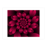 Red Floral Satin  (Print Only) thumbnail