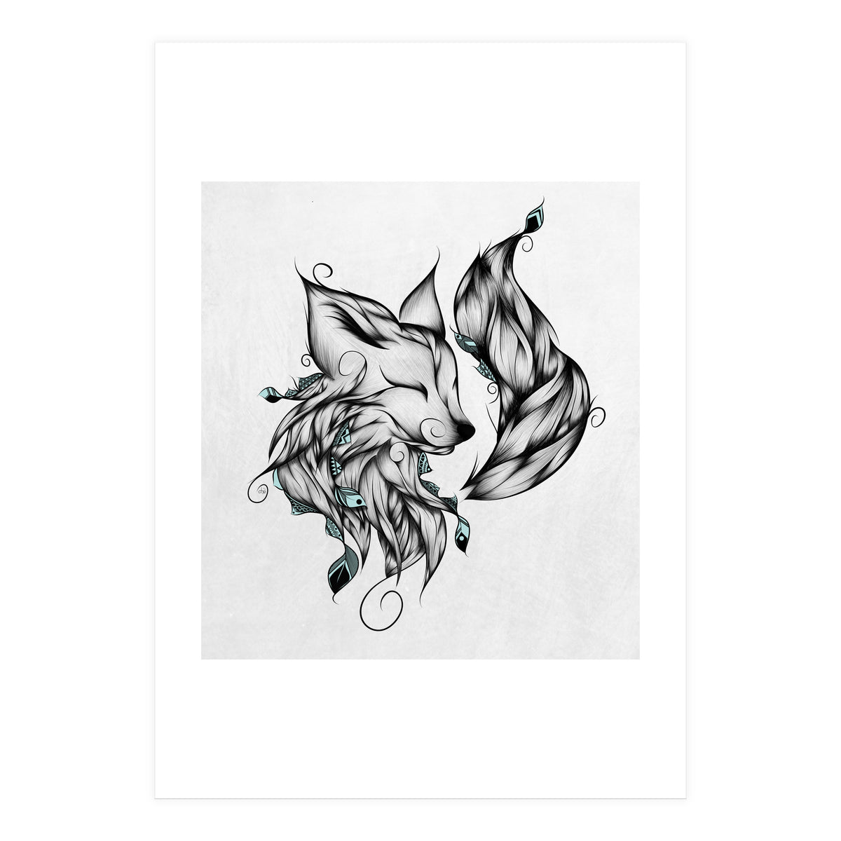 Fox B&w (Print Only)