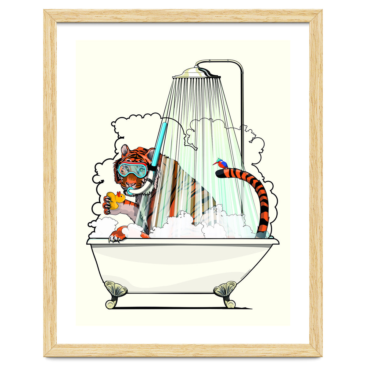 Tiger in the Bath, funny Bathroom Humour