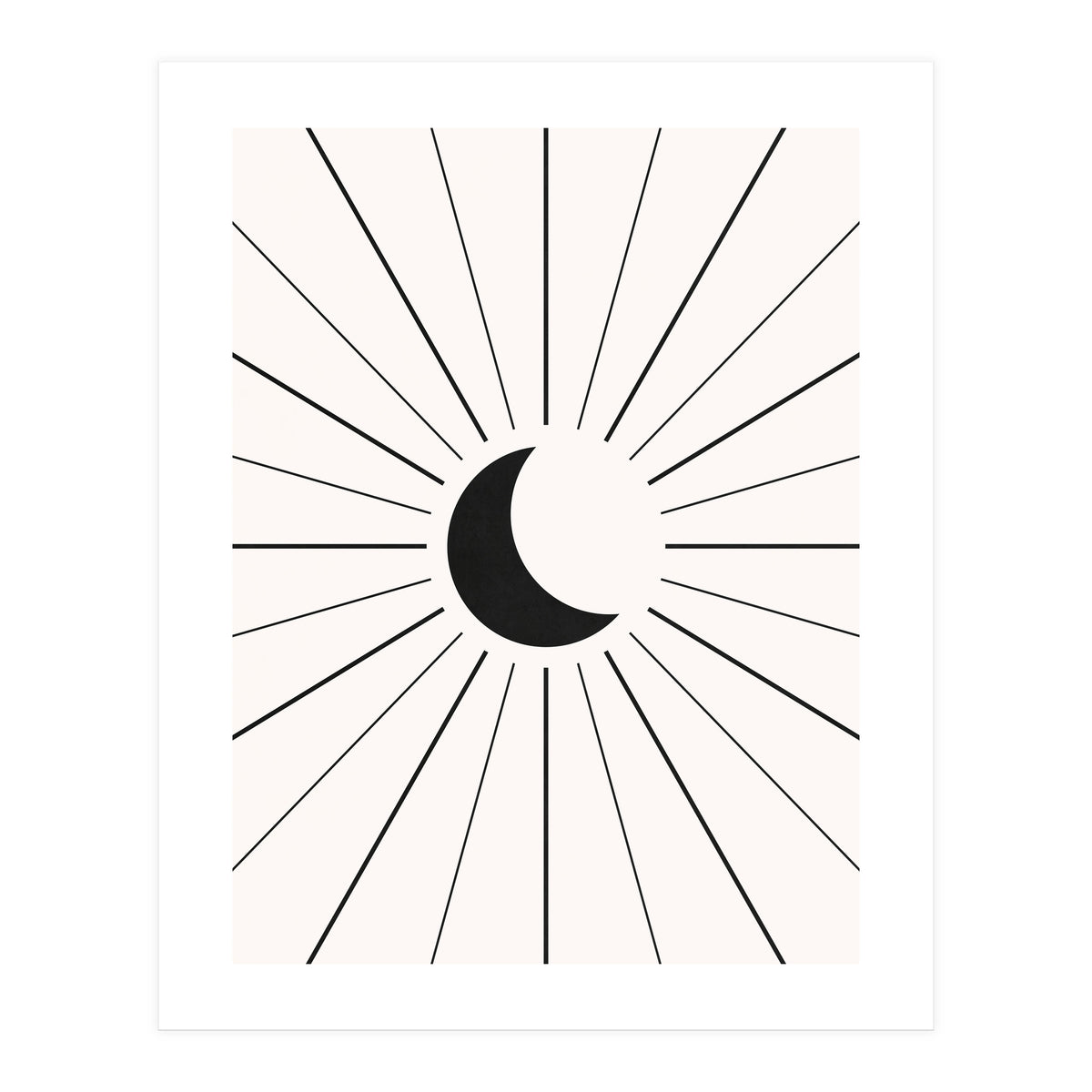 MOON IN LINES - BLACK (Print Only)