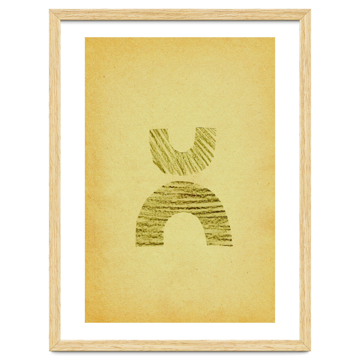 Abstract shapes and retro paper