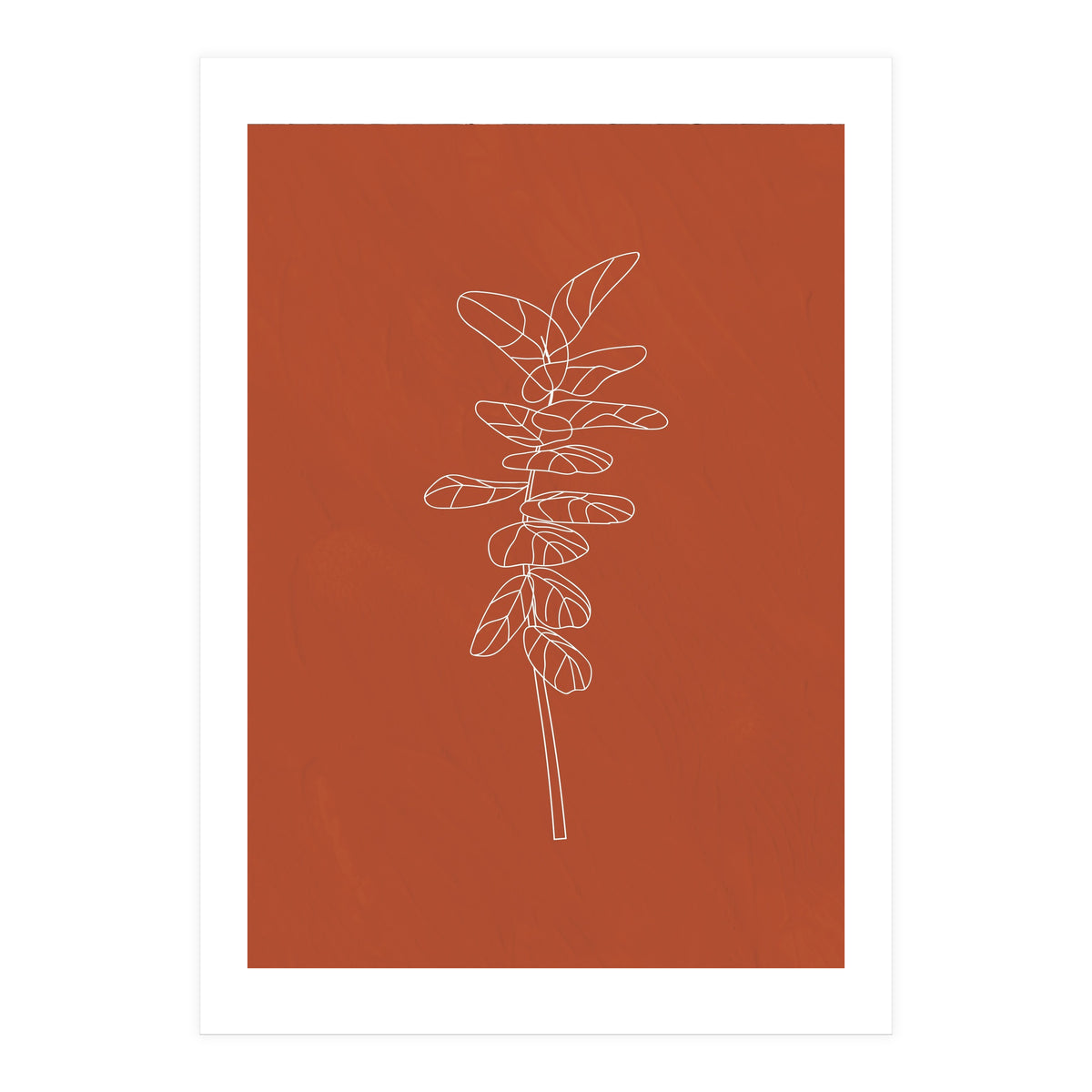 Line Art Botanical Terracotta (Print Only)