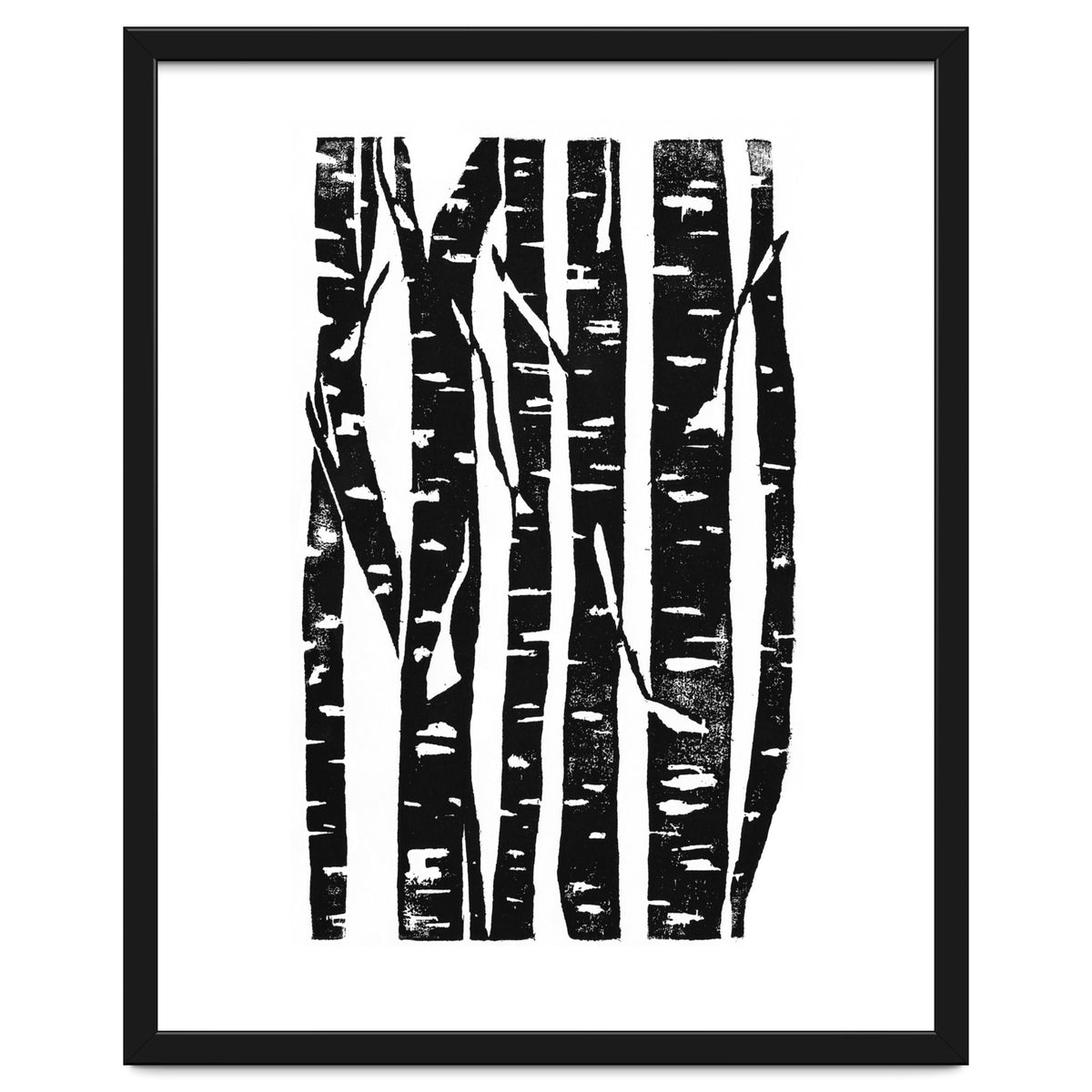 Woodcut Birches