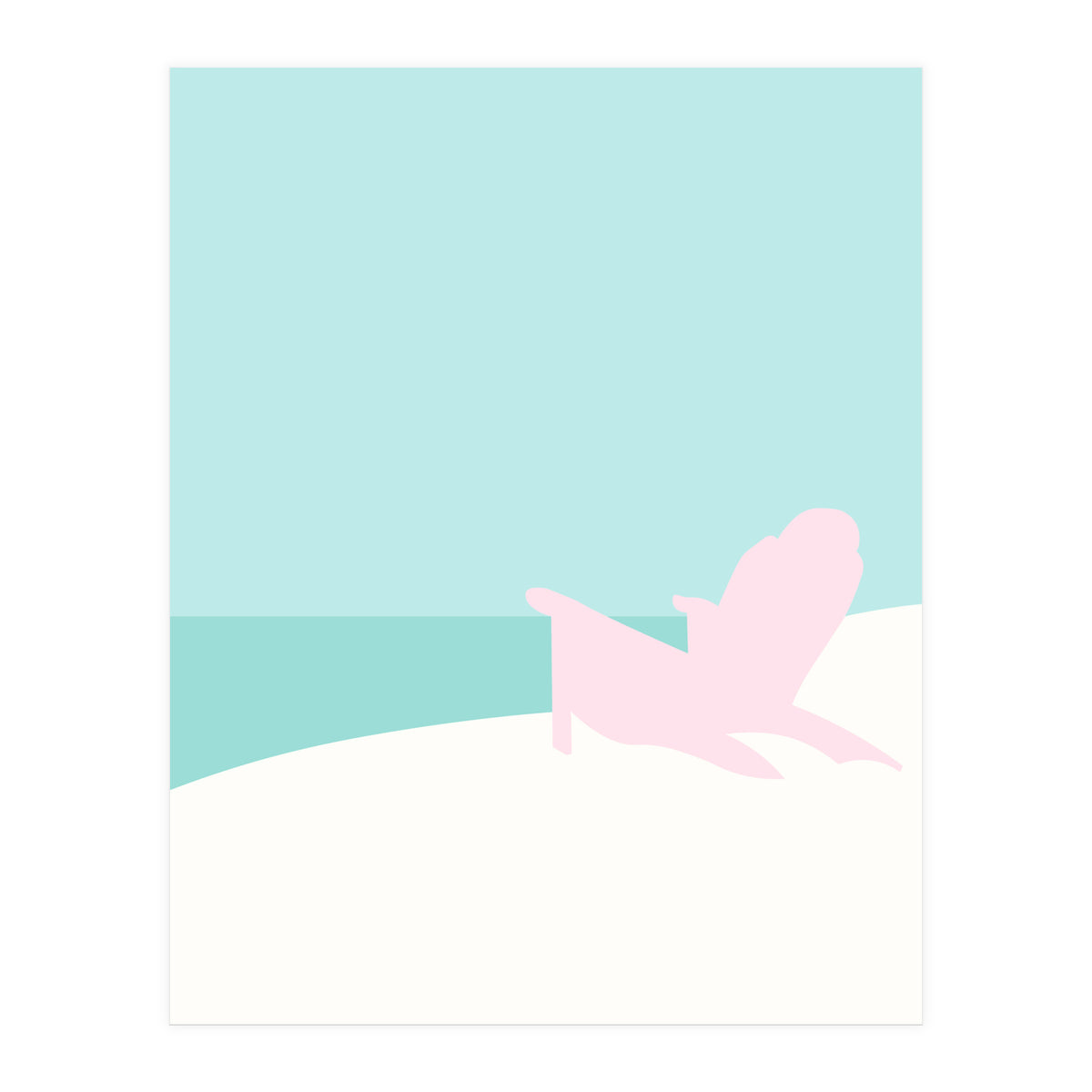 Minimal Beach Chair - Turquoise Coast (Print Only)