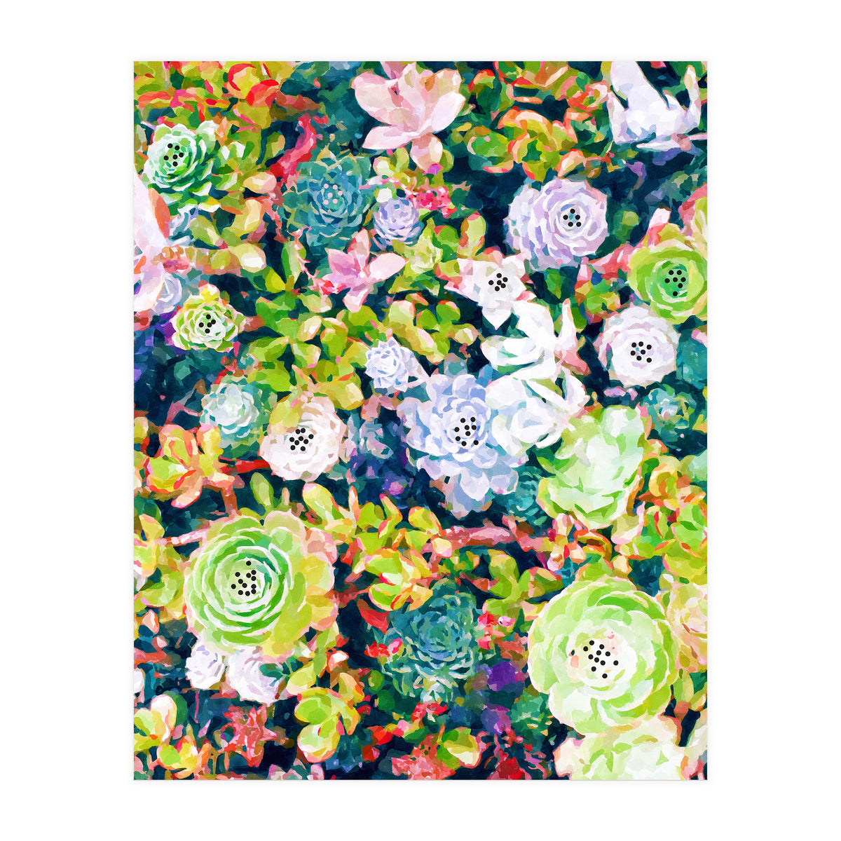 Watercolor Succulents (Print Only)