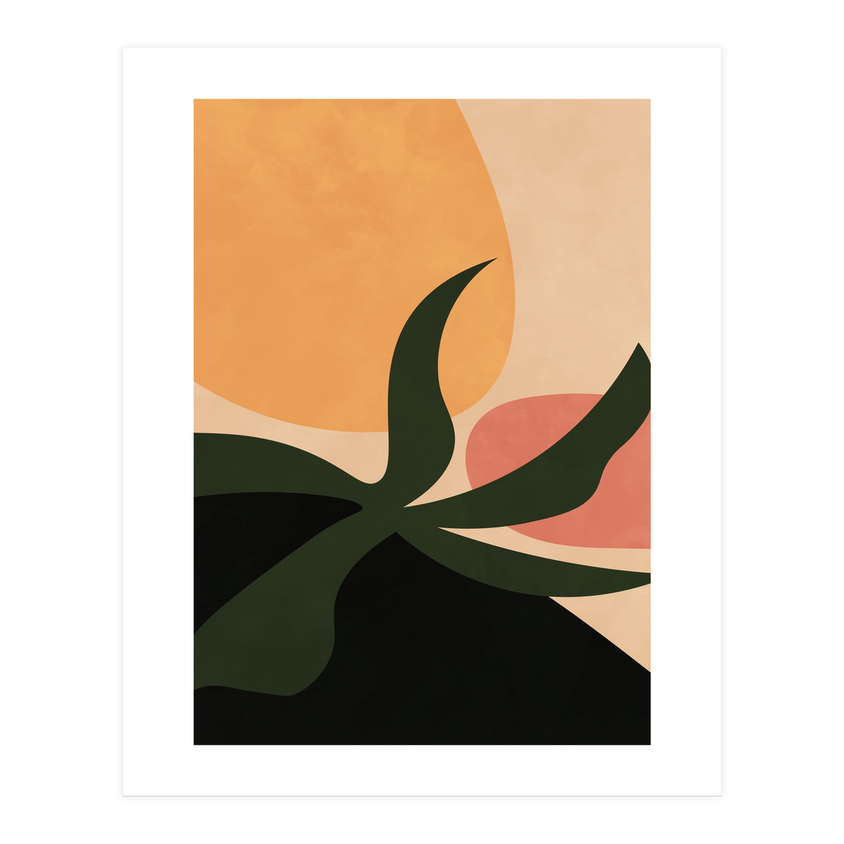 Abstract Boho Modern Plant (Print Only)