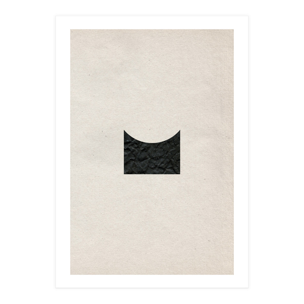 Cut black shape on grey (Print Only)