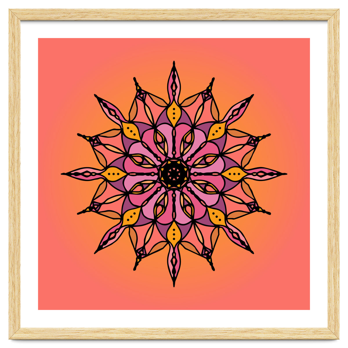 SUNSET CORAL MANDALA