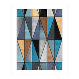 Colorful Concrete Triangles - Blue, Grey, Brown (Print Only) thumbnail