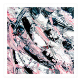 Modern Abstract Pastel Pink Black White Grey Acrylic Brushstrokes (Print Only) thumbnail