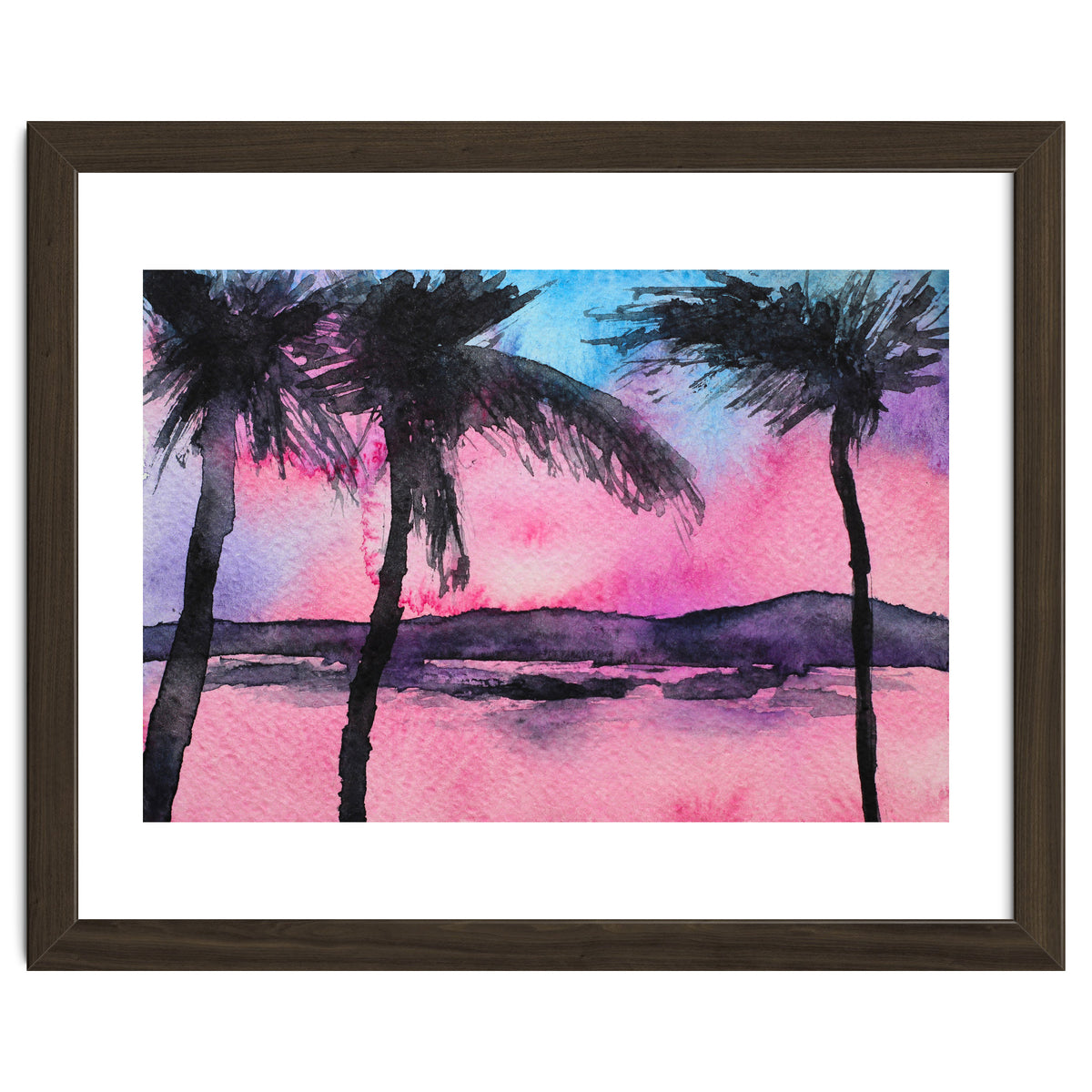 Tropical sunset || watercolor