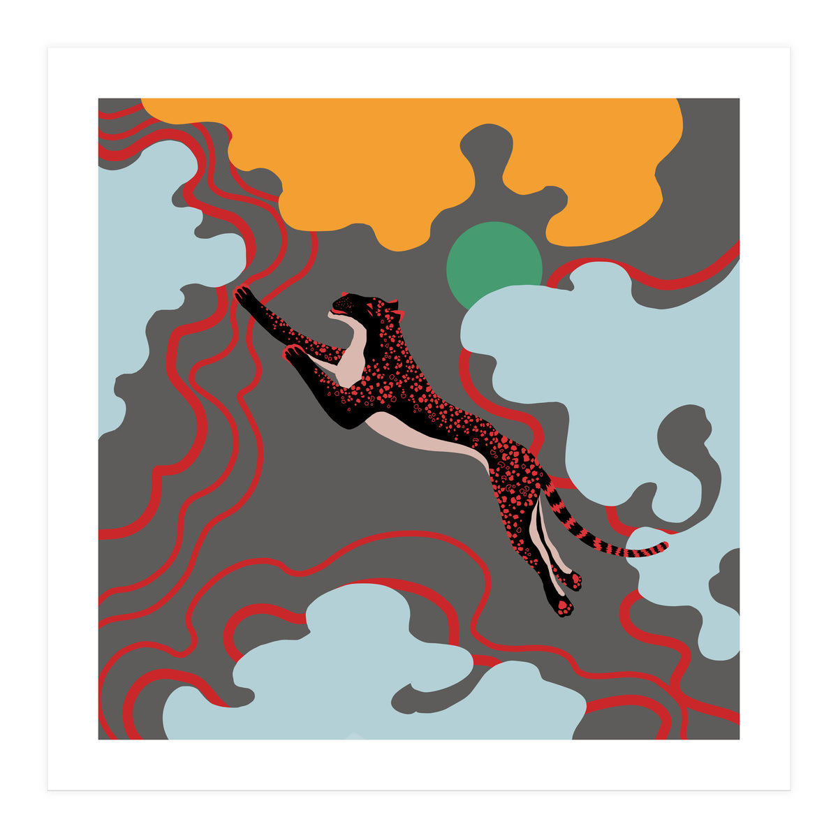 black leopard (Print Only)