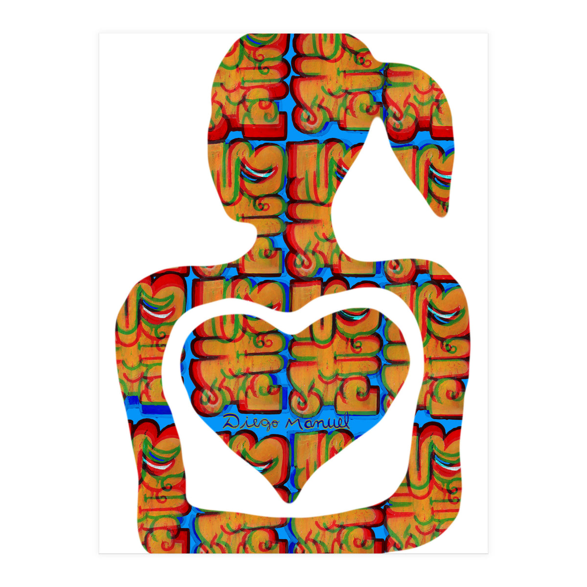 Mujer Digital 3 4  (Print Only)