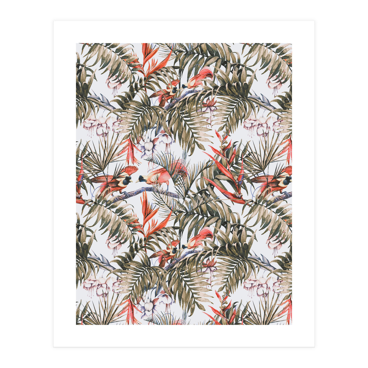 Exotic birds in the jungle paradise (Print Only)