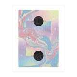 Pink Pastel Space Planet Yin Yang (Print Only) thumbnail