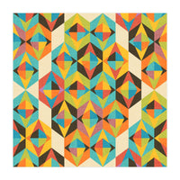 Retro Color Block Kaleidoscopic  (Print Only)