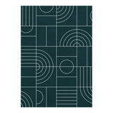 My Favorite Geometric Patterns No.26 - Green Tinted Navy Blue (Print Only) thumbnail
