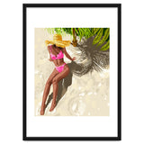 Sky above, sand below, peace within poster, Woman of color fashion black woman on the bikini beach thumbnail