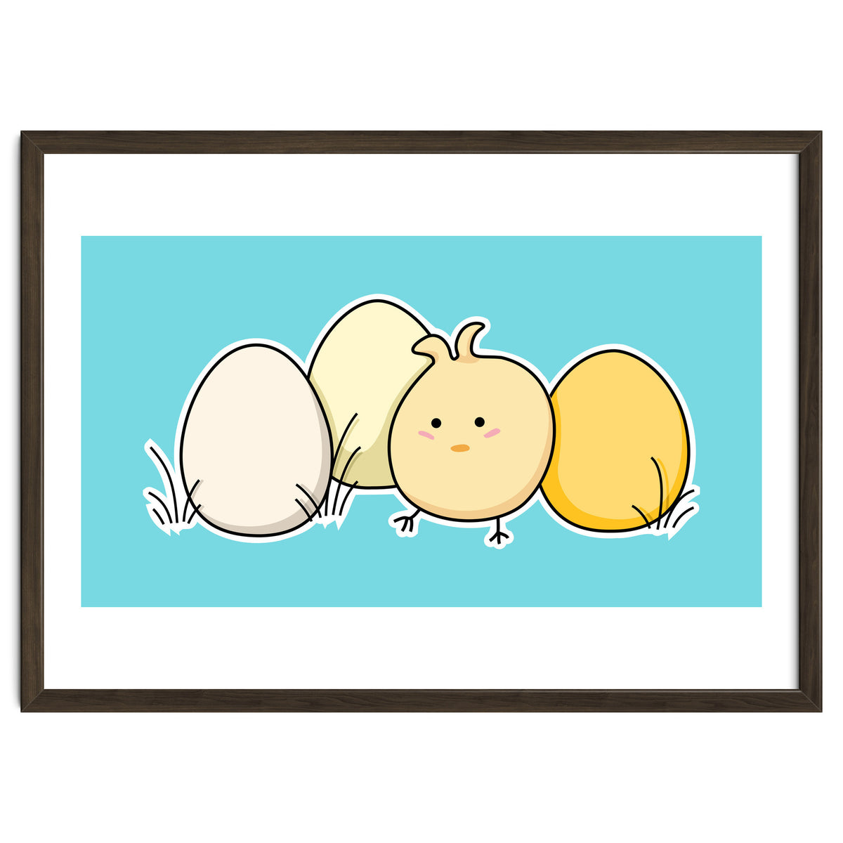 Kawaii Cute Chick And Eggs