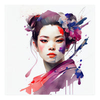 Watercolor Modern Geisha #5 (Print Only)