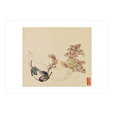 Wang Chengyu ~flowers, Vegetables, Fruits, Eggplant, Lotus Root (Print Only) thumbnail