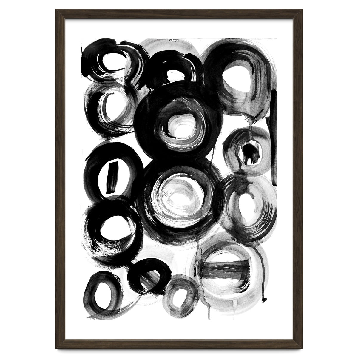 Black and White Ink Circles