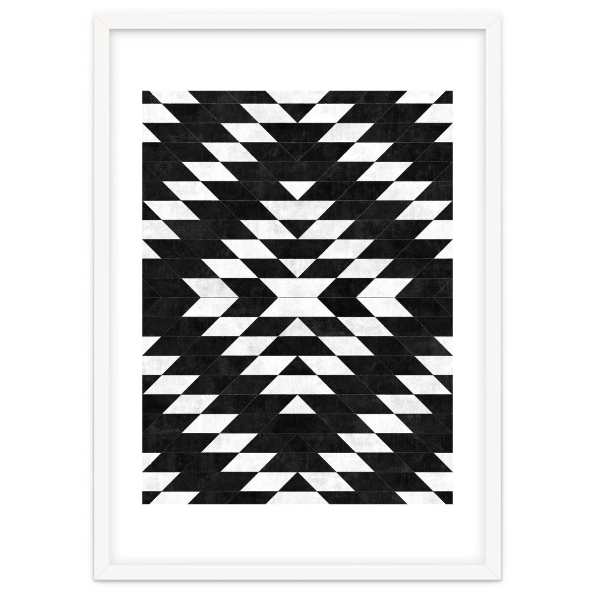 Urban Tribal Pattern No.14 - Aztec - Black Concrete