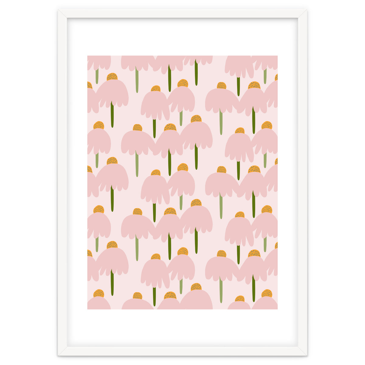 Pastel Pink Flower Pattern