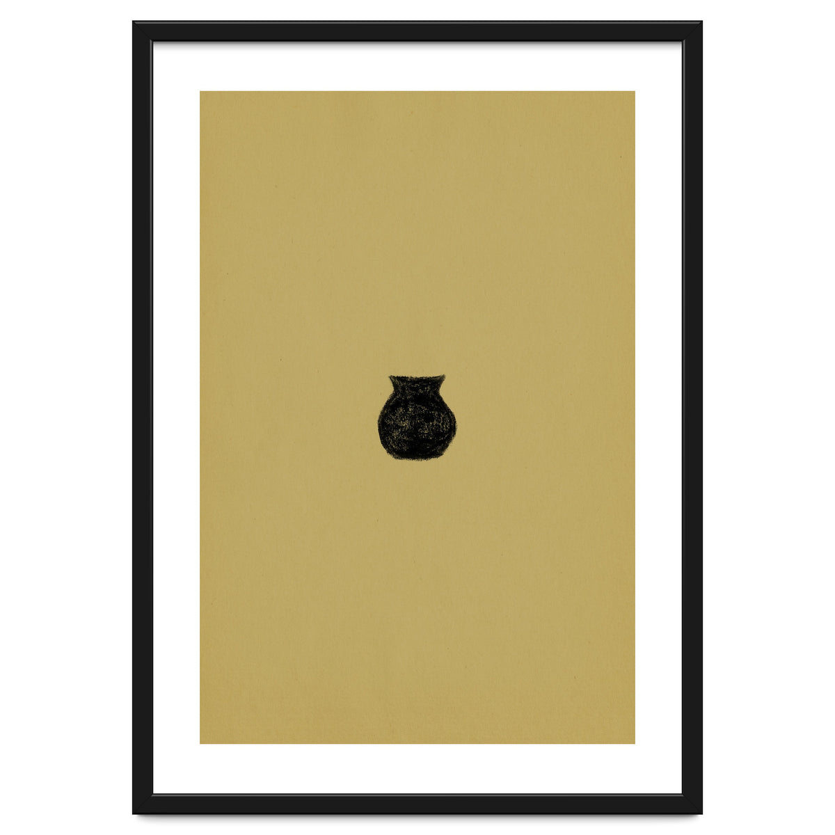 Olive green and black crock