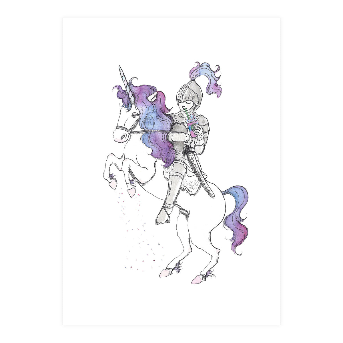 Unicorn Knight (Print Only)